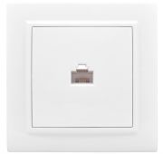 Розетка комп 1-ая «Universal» серия «Бриллиант» с/у 1А RJ45 белая