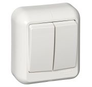 Выключатель 2кл о/у ПРИМА белый Schneider Electric