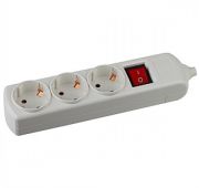 Колодка 3-х местная с/з выкл белая ЭРА