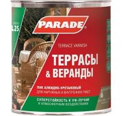 Лак для террасы и веранды 0,75л. матовый алкидно-уретановый PARADE L25