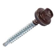 Саморез кровельный 4,8*25  шоколад        RAL 8017       1/700шт