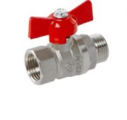 Кран шаровый ГАЛЛОП DN-20 PN40  СТАНДАРТ 231 бабочка ВхН никель (3/4