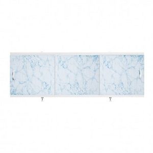 Экран для ванн  1,7 м  «Оптима»  пластик бело-голубой мрамор (3)