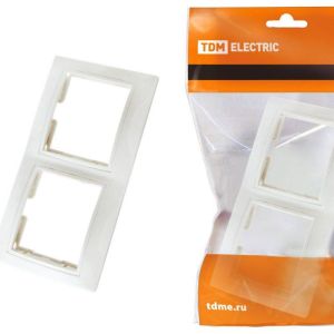 Рамка 2-я горизонтальная белая Таймыр TDM