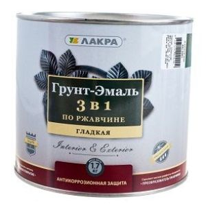 Грунт-эмаль по ржавчине Зеленый мох 1,7л   Лакра