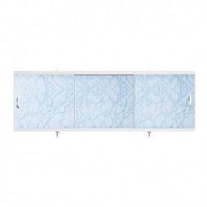Экран для ванн  1,7 м  «Оптима»  пластик светло-голубой мрамор (16)