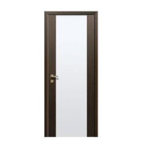 Дверь 80см ДО «Гранде» венге, белое стекло ПВХ