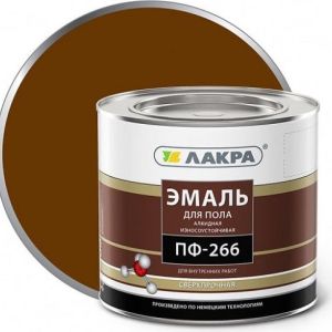 Эмаль ПФ-266 Желто-коричневый  2кг Лакра-Синтез