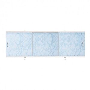 Экран для ванн  1,5 м  «Оптима»  пластик светло-голубой мрамор (16)