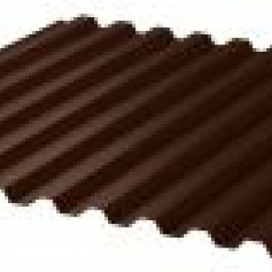 Профнастил НС-21 шоколад 0,5мм*1,051*2,0м (RAL 8017)