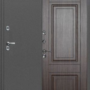 Дверь мет «ТТ-4-G305» (ТЕРМО) Антик серебро /Венге  Л/2050*960