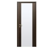 Дверь 60см ДО «Гранде» венге, белое стекло ПВХ