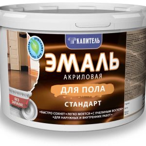 Эмаль акриловая для ПОЛА красно-коричневая 12кг Gloss