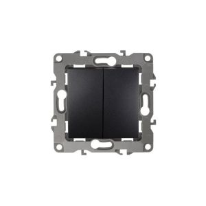 Выключатель 2кл «Эра» с/у без монтажн. лапок, антрацит
