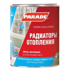 Эмаль д/радиаторов PARADE A4  2,7л акрил. Белый п/мат.Л-С