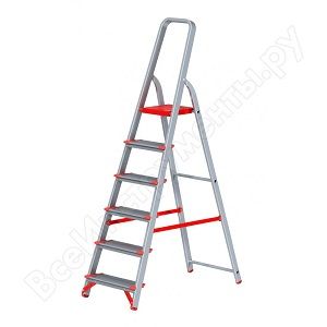 Лестница стремянка 6-ступеней ширина 130мм 180кг 1290мм НОВАЯ ВЫСОТА