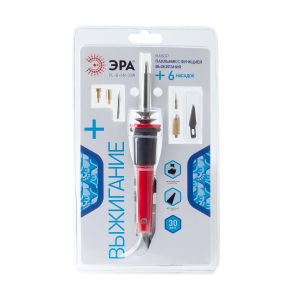Паяльник 30Вт с функцией выжигания 6 насадок ЭРА
