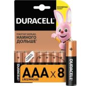 Батарейки Duracell LR03-8BL BASIC 8шт ААА