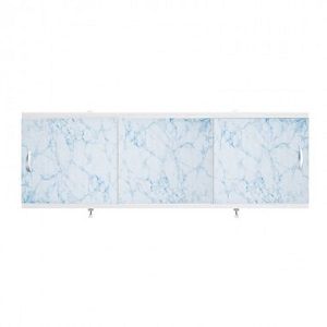 Экран для ванн 1,5 м «Оптима» пластик светло-голубой мрамор (3)