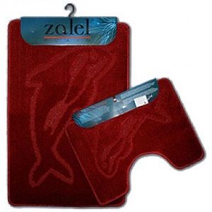 Набор ковриков (2 предмета) «Zalel» 60х100см (ворс) бордовый