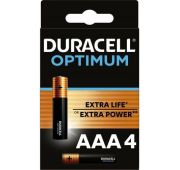 Батарейки Duracell LR03-4BL Optimum 4шт ААА