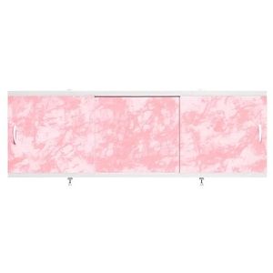 Экран для ванн  1,5 м  «Оптима»  пластик нежно-розовый мрамор (20)
