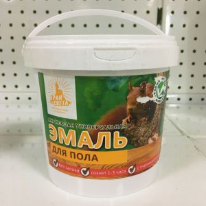 Эмаль акриловая для ПОЛА желто-коричневая 2,5кг Край Света